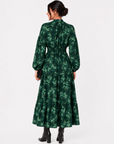 Leslie Dress (Dark Green Ground) - Dress - Yakira Bella