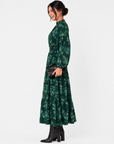 Leslie Dress (Dark Green Ground) - Dress - Yakira Bella