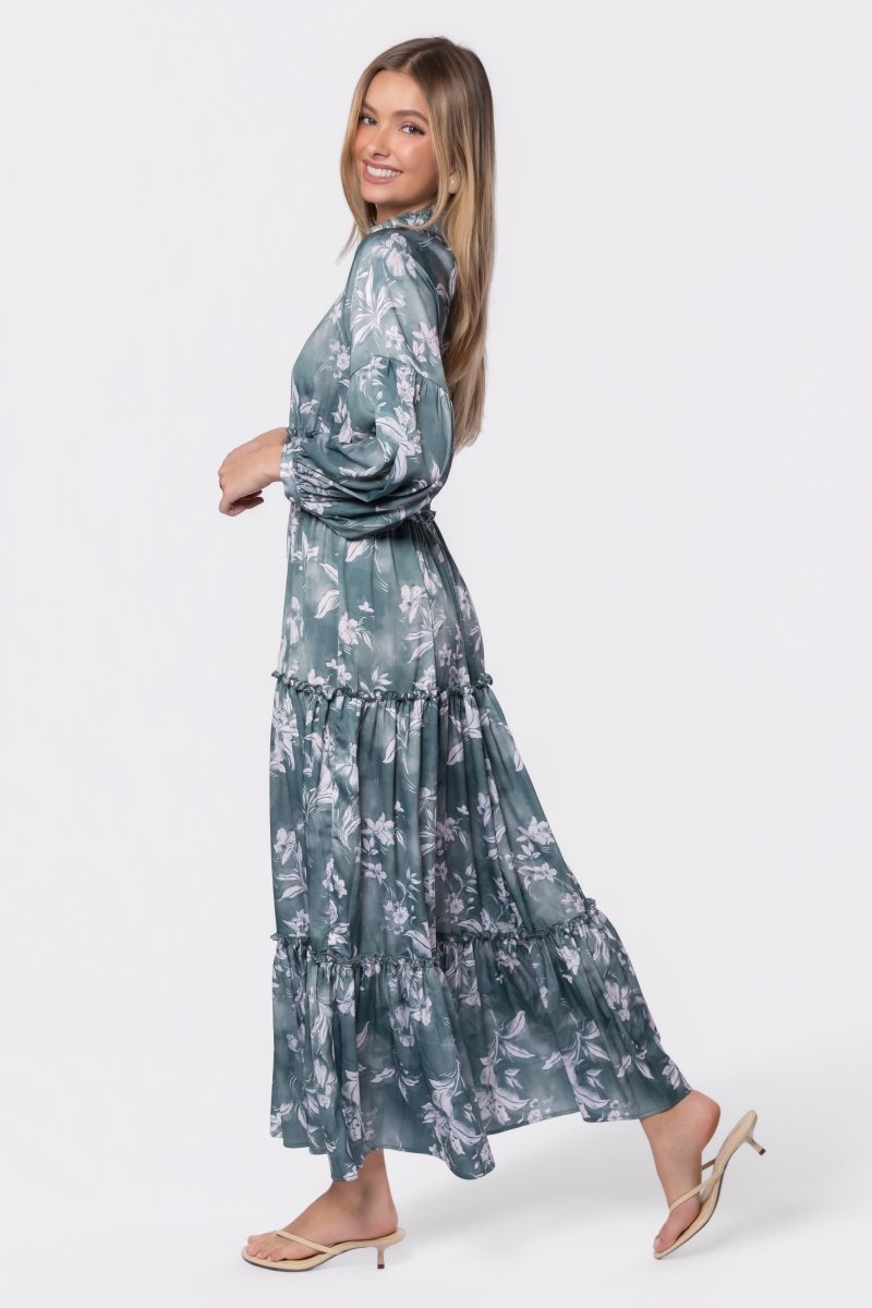 Leslie Dress (Green Pattern) - Dress - Yakira Bella