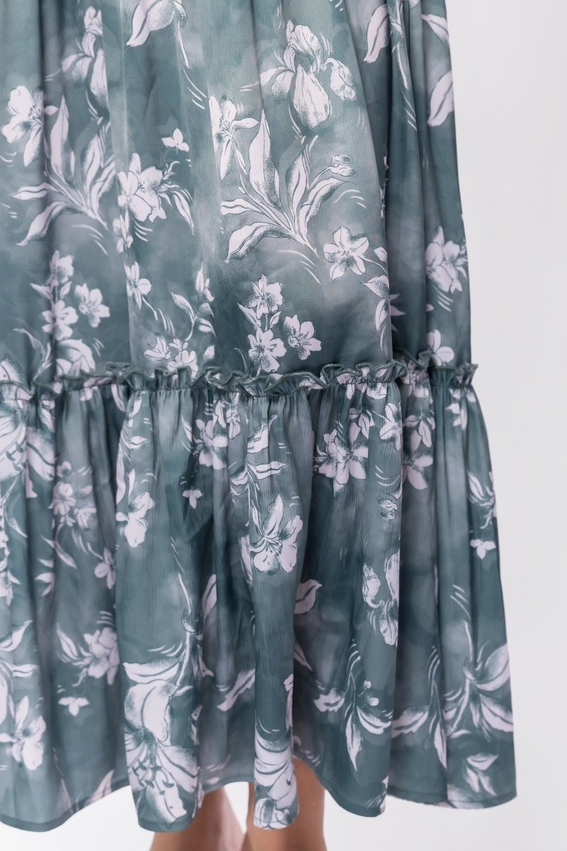 Leslie Dress (Green Pattern) - Dress - Yakira Bella