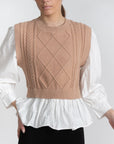 LESLIE TOP (Beige) - Top - Yakira Bella