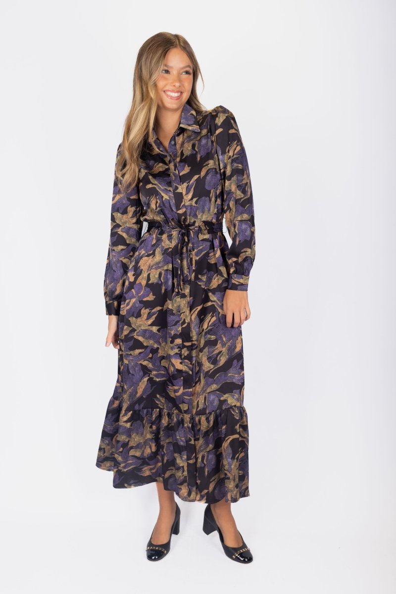 Lexi Dress 53&quot; (Black/Purple) - Dress - Yakira Bella