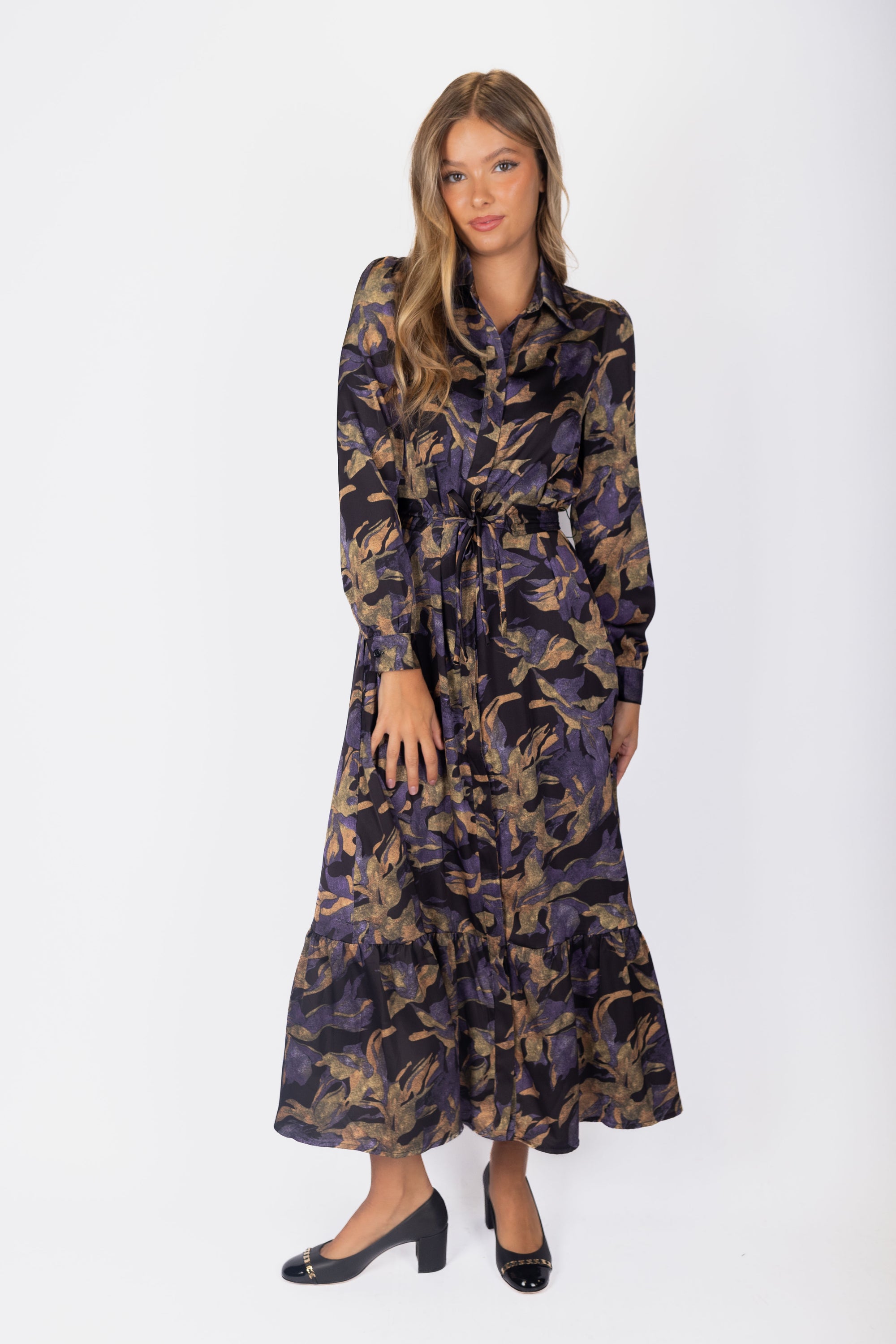 Lexi Dress 53" (Black/Purple) - Dress - Yakira Bella