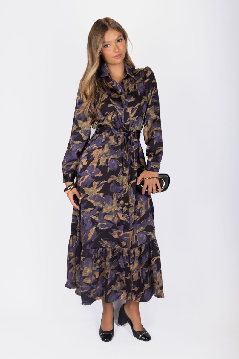 Lexi Dress 53&quot; (Black/Purple) - Dress - Yakira Bella