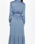 LEXI DRESS (BLUE PATTERN/PURPLE) - Dress - Yakira Bella