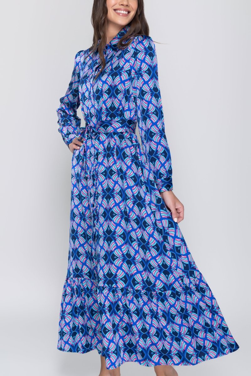 LEXI DRESS (BLUE/MULTI) - Dress - Yakira Bella