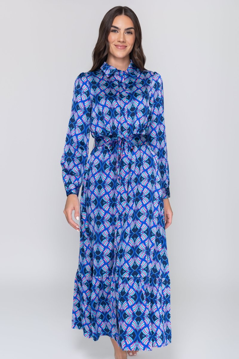 LEXI DRESS (BLUE/MULTI) - Dress - Yakira Bella