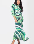 LEXI DRESS (GREEN/WHITE) - Dress - Yakira Bella