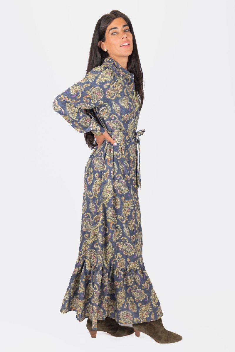 Lexi Dress (Grey/Blue) - Dress - Yakira Bella
