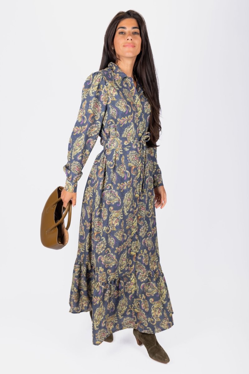 Lexi Dress (Grey/Blue) - Dress - Yakira Bella