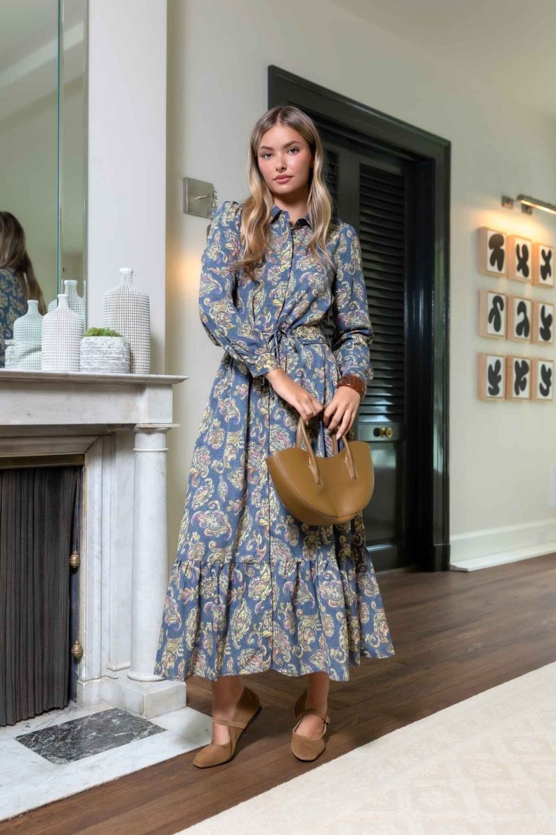Lexi Dress (Grey/Blue) - Dress - Yakira Bella
