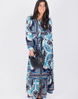 LEXI DRESS (IVORY/BLUE) - Dress - Yakira Bella