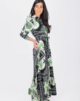 LEXI DRESS (IVORY/GREEN) - Dress - Yakira Bella