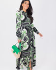 LEXI DRESS (IVORY/GREEN) - Dress - Yakira Bella