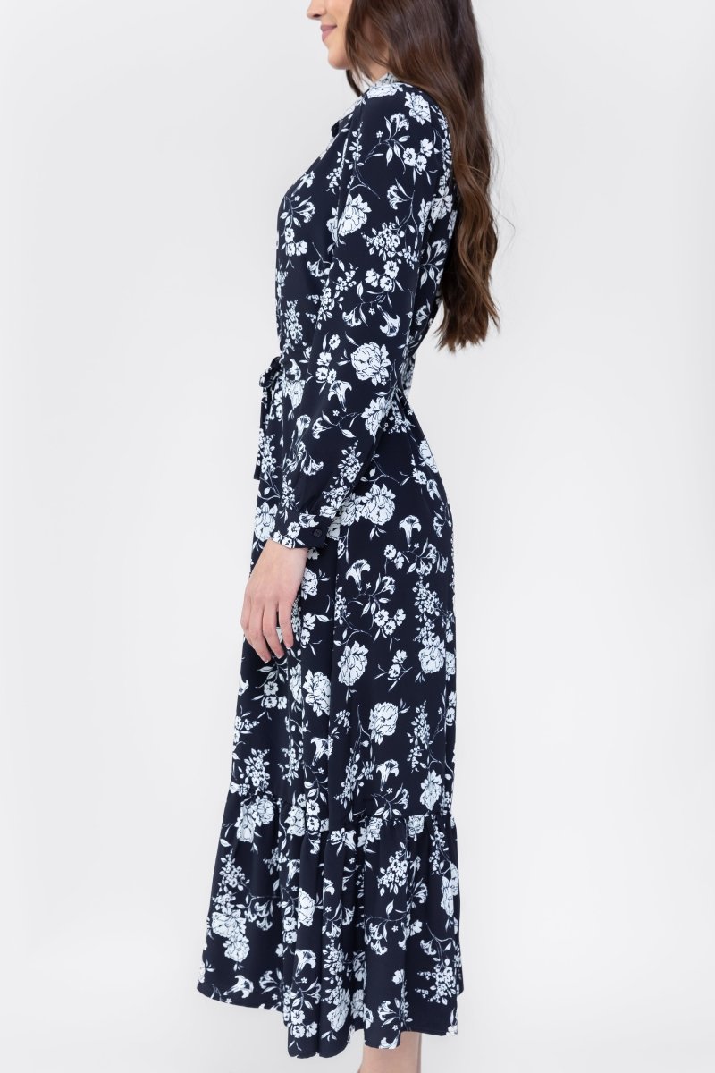 LEXI DRESS (NAVY FLOWER) - Dress - Yakira Bella