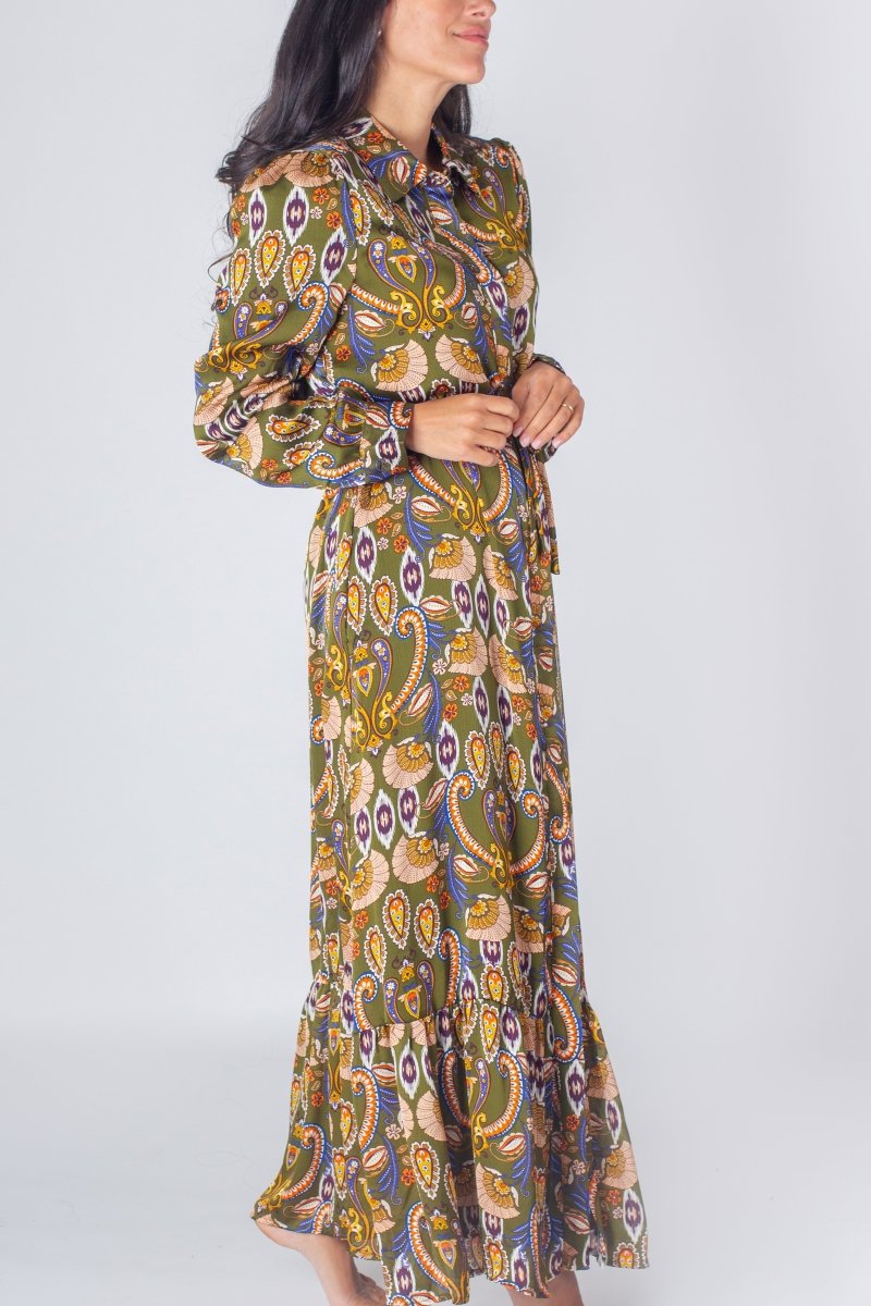 LEXI DRESS (OLIVE PAISLEY) - Dress - Yakira Bella