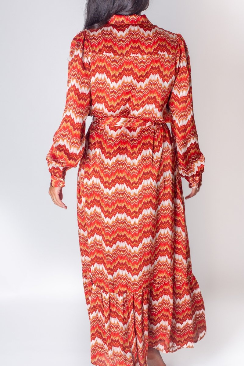 LEXI DRESS (RED PATTERN) - Dress - Yakira Bella