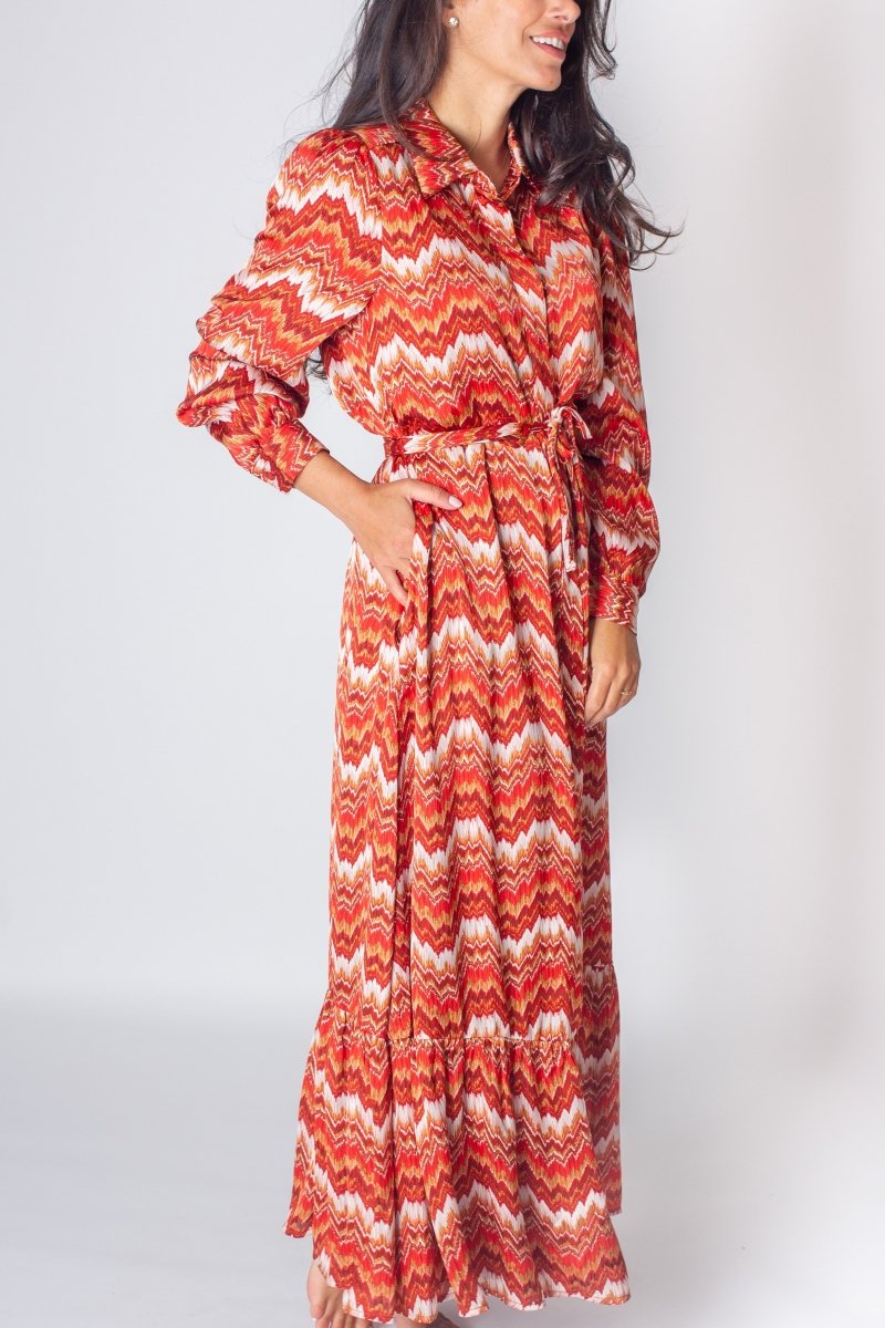 LEXI DRESS (RED PATTERN) - Dress - Yakira Bella