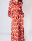 LEXI DRESS (RED PATTERN) - Dress - Yakira Bella