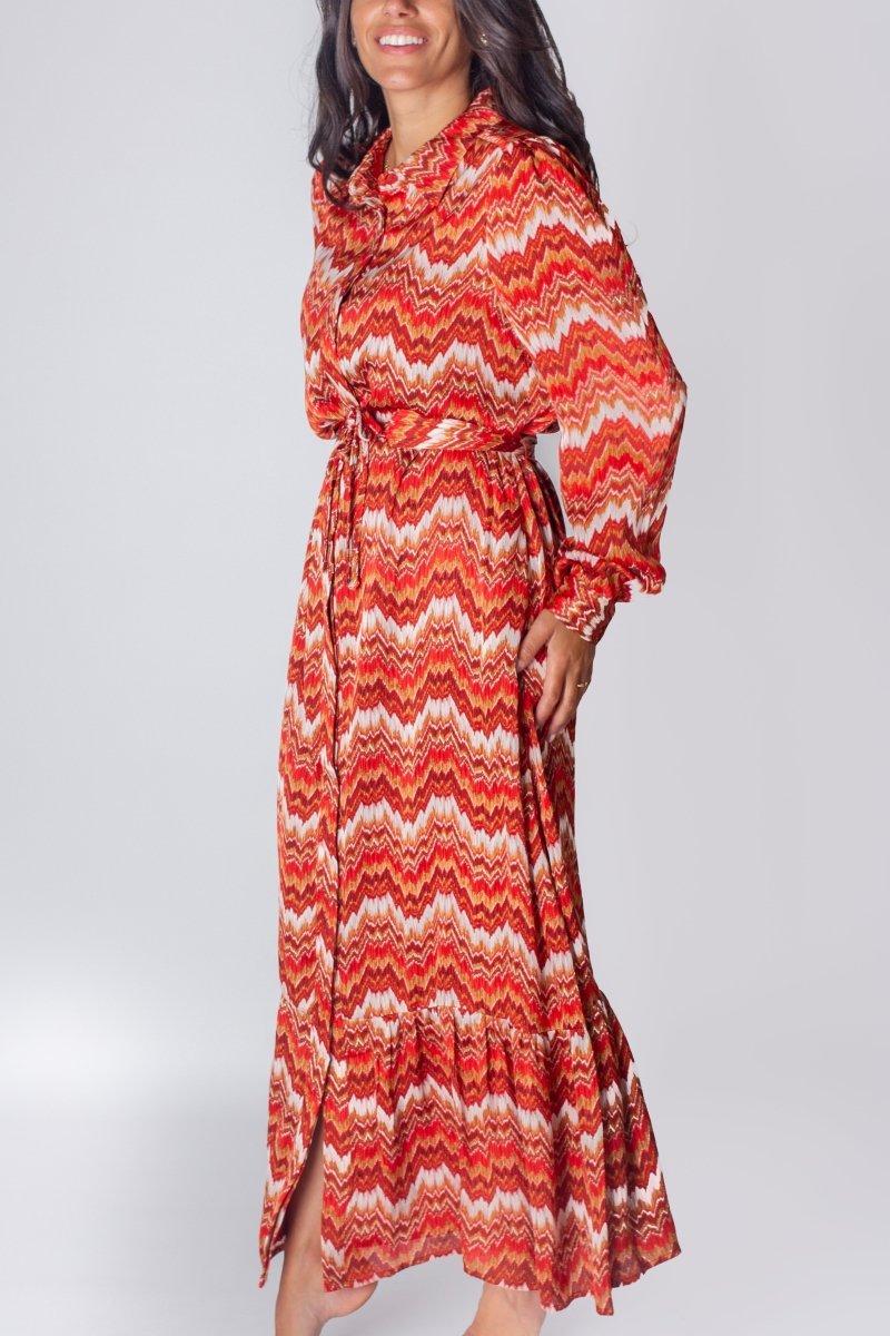 LEXI DRESS (RED PATTERN) - Dress - Yakira Bella