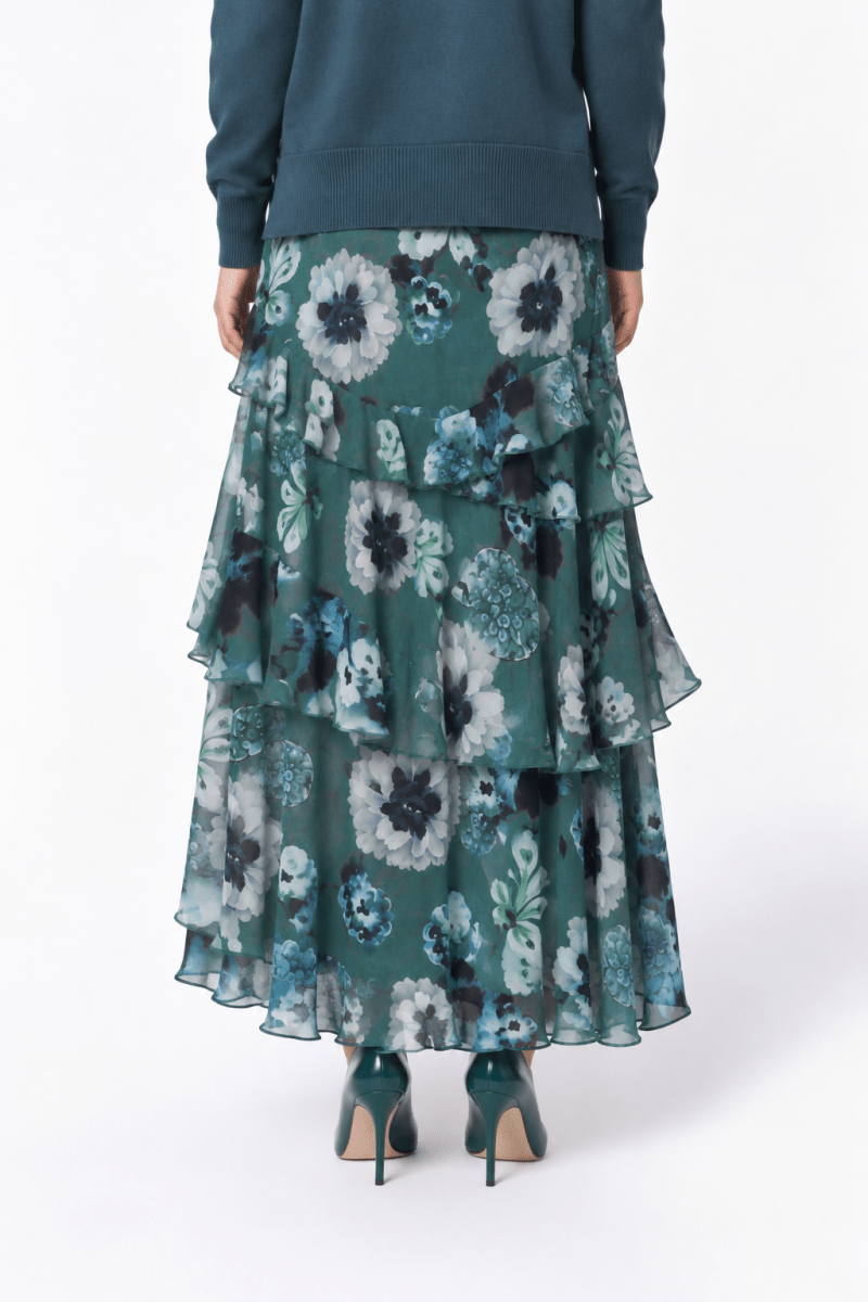 Leydis Skirt (Green Purple) - Skirt - Yakira Bella