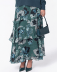 Leydis Skirt (Green Purple) - Skirt - Yakira Bella