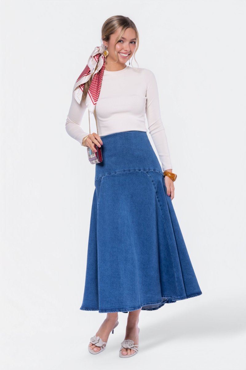 Lia Skirt (Blue) - Skirt - Yakira Bella