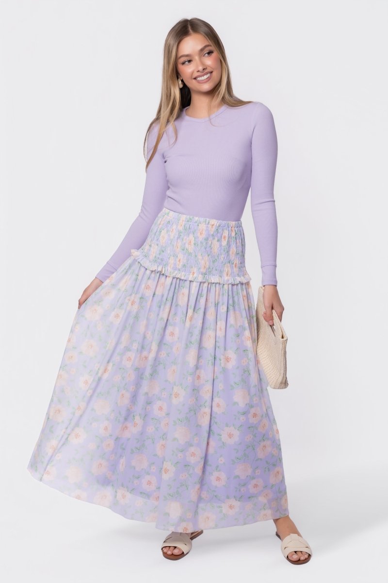 Liana Skirt (Light Lavender) - Skirt - Yakira Bella