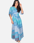 LINDA DRESS (BLUE MULTI) - Dress - Yakira Bella