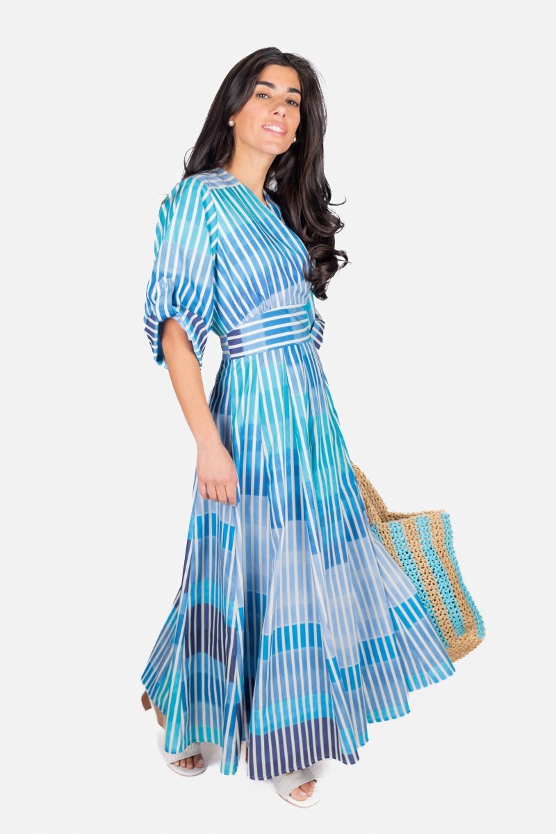 LINDA DRESS (BLUE MULTI) - Dress - Yakira Bella