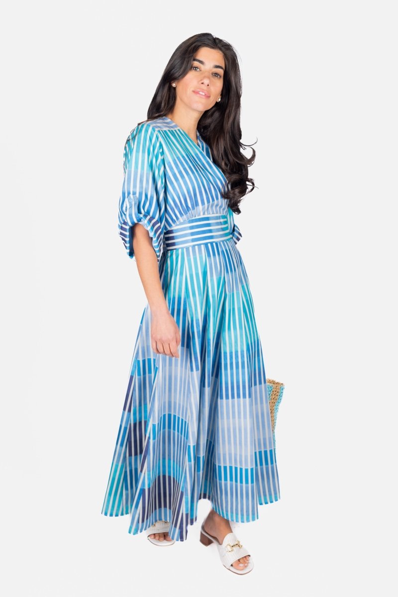 LINDA DRESS (BLUE MULTI) - Dress - Yakira Bella