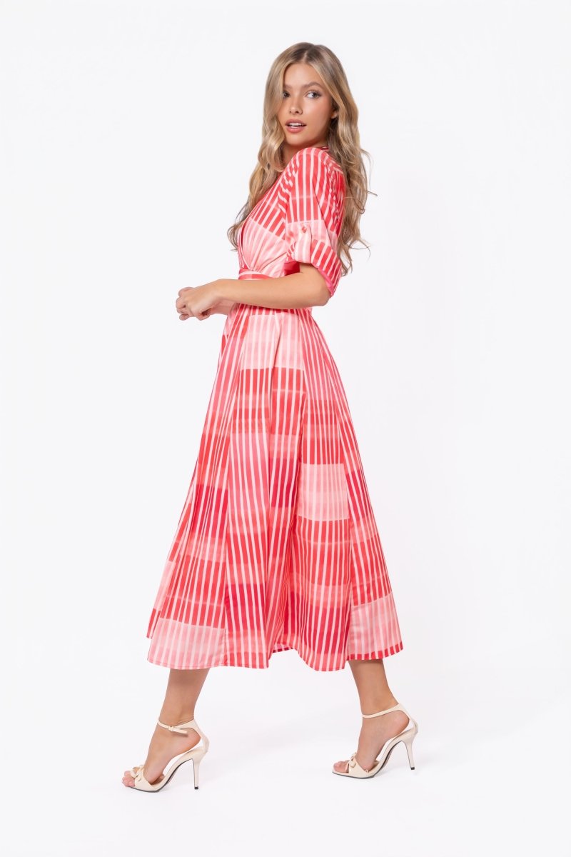Linda Dress (Pink Multi) - Dress - Yakira Bella