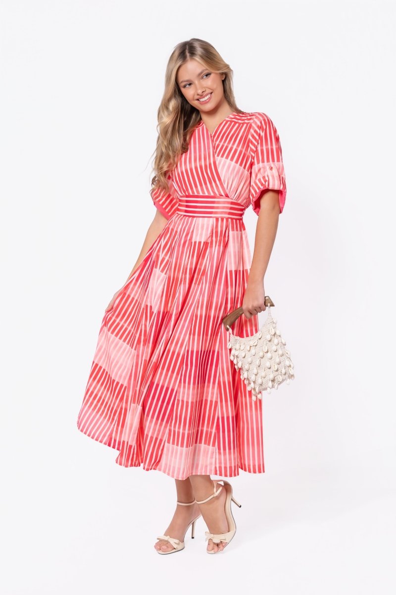 Linda Dress (Pink Multi) - Dress - Yakira Bella