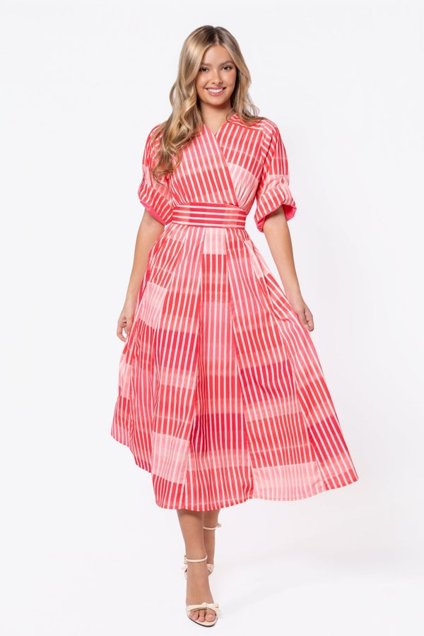 Linda Dress (Pink Multi) - Dress - Yakira Bella