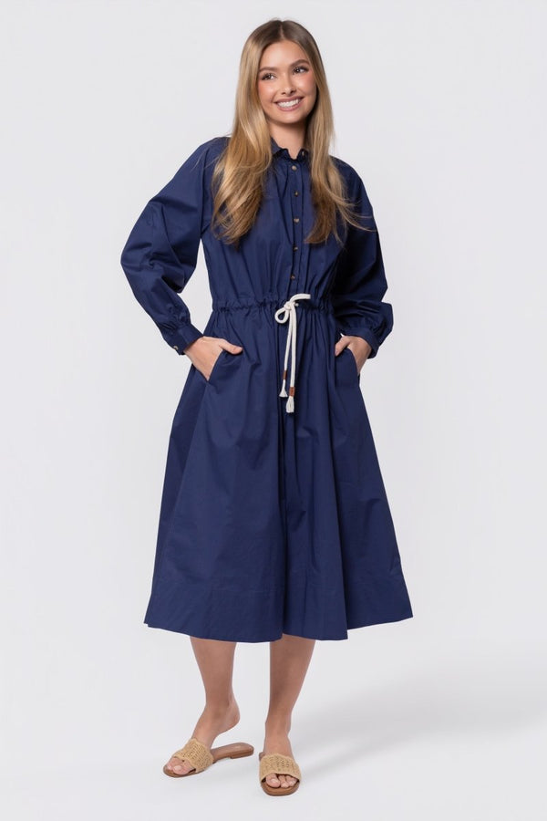 Linden Dress (Navy) - Dress - Yakira Bella
