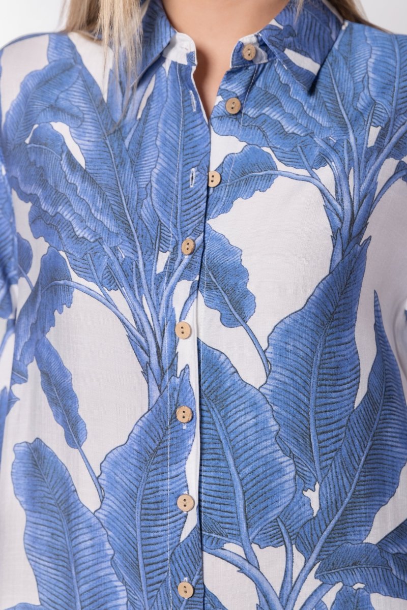 Lindsey Dress (White/Blue) - Dress - Yakira Bella