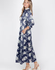 Liora Dress (Navy Ground) - Dress - Yakira Bella