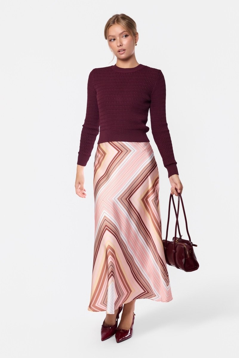 Lisa Skirt (Beige Multi) - Skirt - Yakira Bella