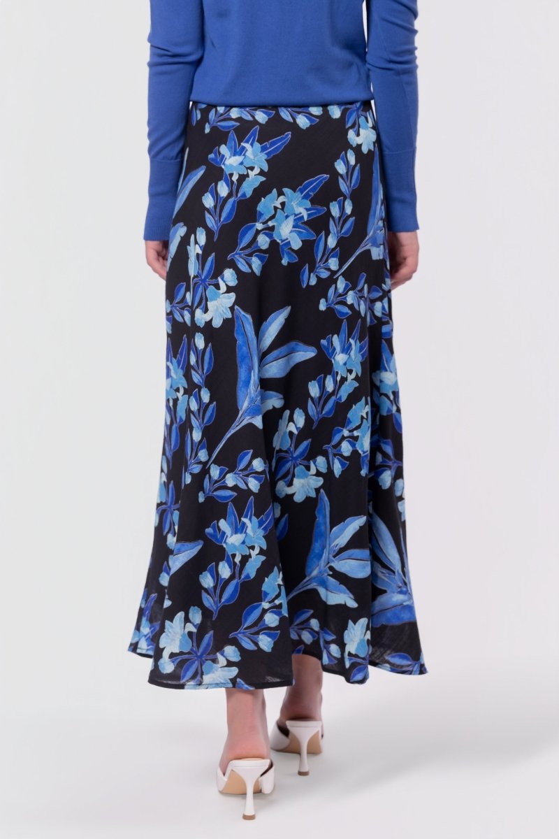 Lisa Skirt (Black Flower) - Skirt - Yakira Bella