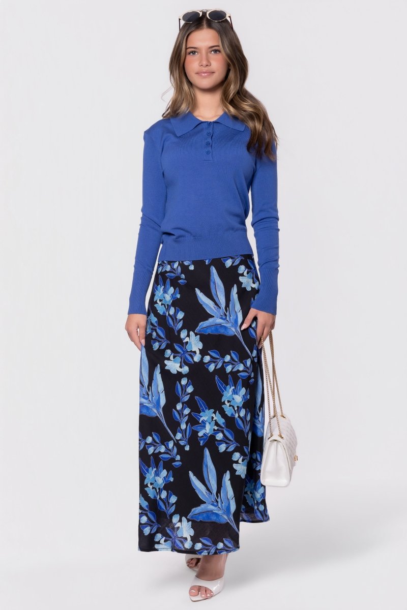 Lisa Skirt (Black Flower) - Skirt - Yakira Bella