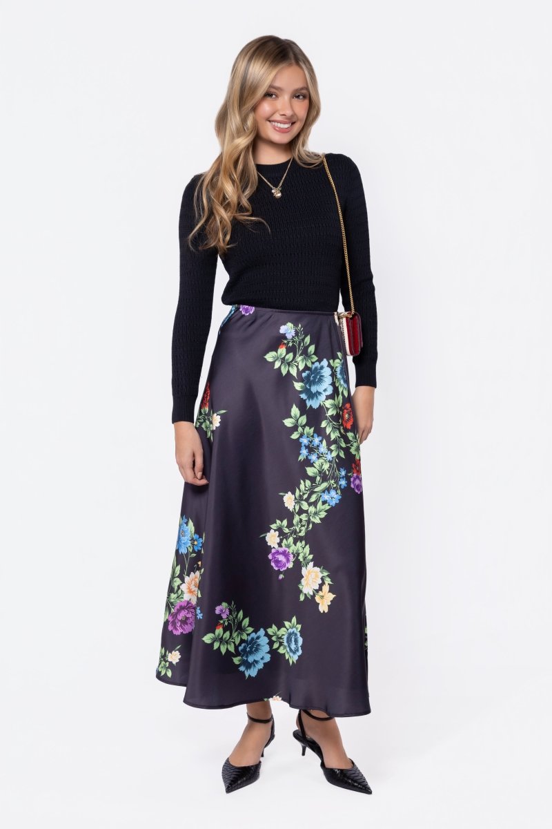 Lisa Skirt (Black Ground) - Skirt - Yakira Bella