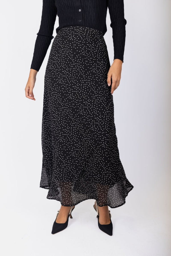 Lisa Skirt (Black Polka Dot) - Skirt - Yakira Bella