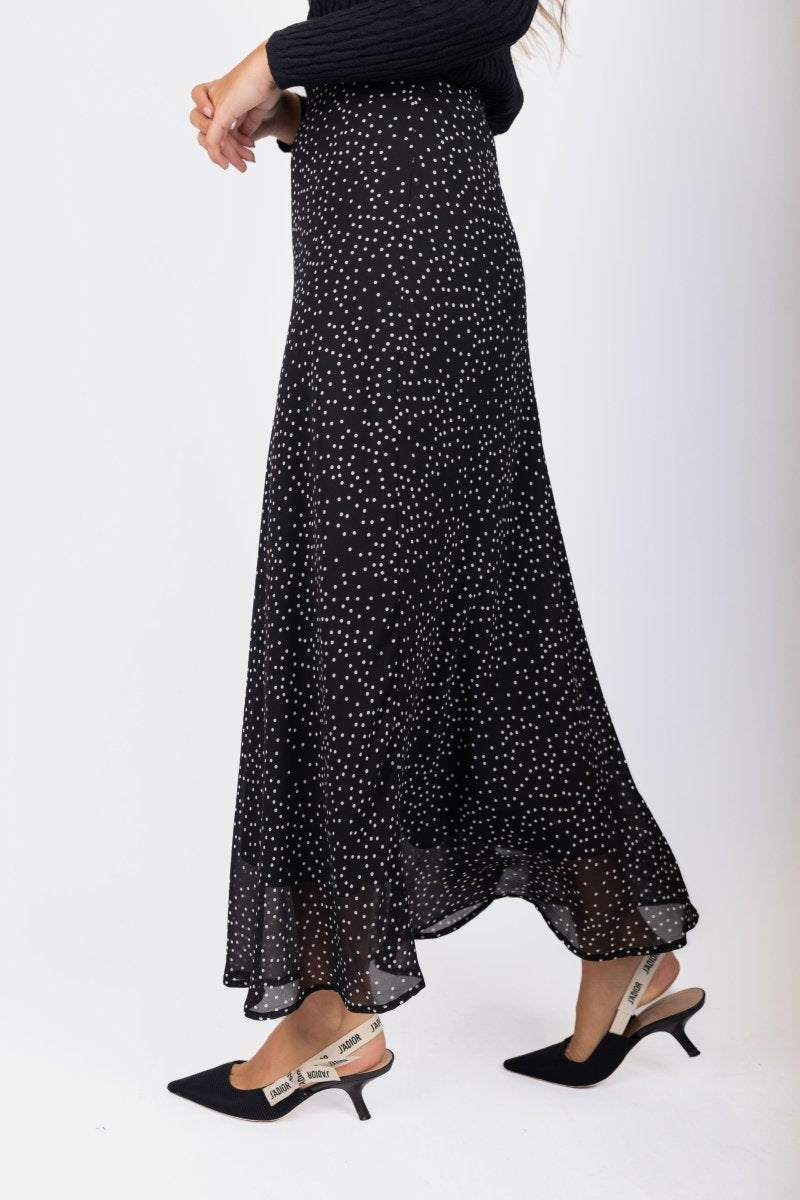 Lisa Skirt (Black Polka Dot) - Skirt - Yakira Bella