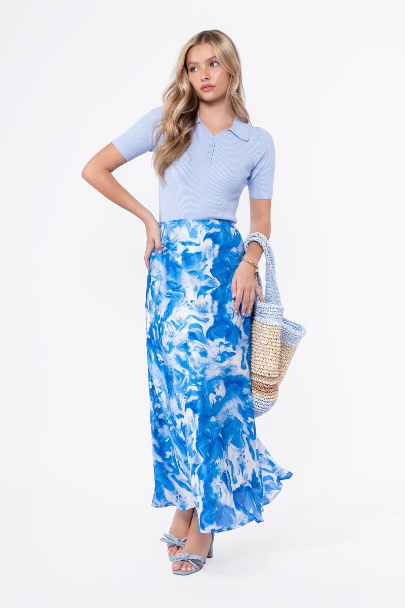 Lisa Skirt (Blue Pattern) - Skirt - Yakira Bella