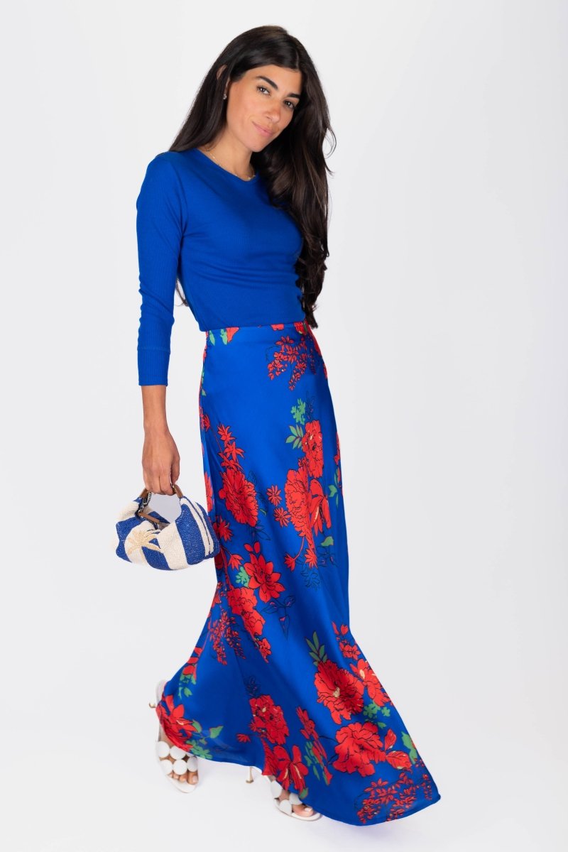 Lisa Skirt (Blue/Red) - Skirt - Yakira Bella