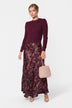 Lisa Skirt (Burgundy Pattern)