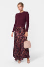 Lisa Skirt (Burgundy Pattern) - Skirt - Yakira Bella