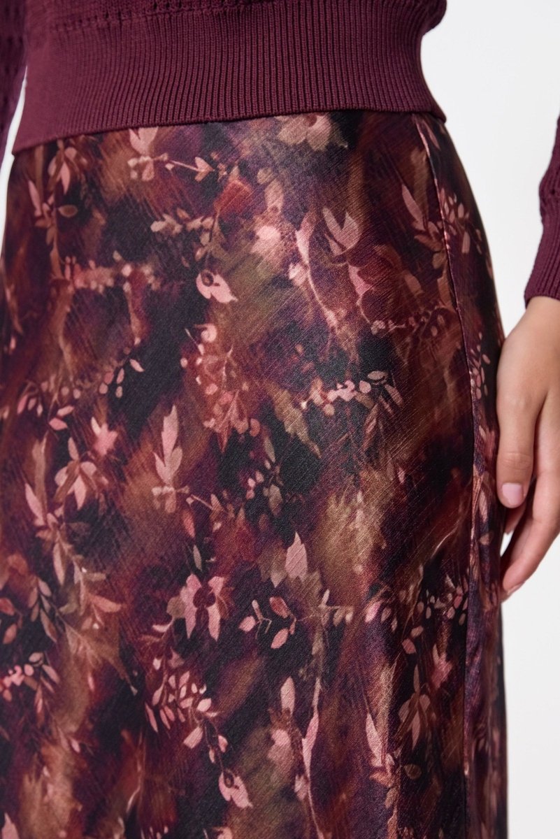 Lisa Skirt (Burgundy Pattern) - Skirt - Yakira Bella