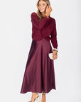 Lisa Skirt (Burgundy Solid) - Skirt - Yakira Bella