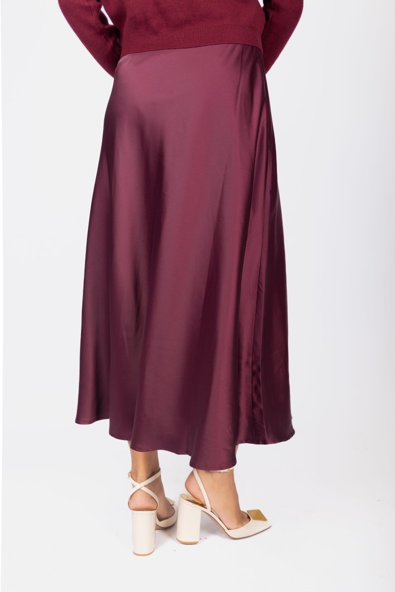 Lisa Skirt (Burgundy Solid) - Skirt - Yakira Bella